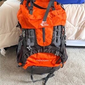 Orange and Black 60L Trekking Backpack